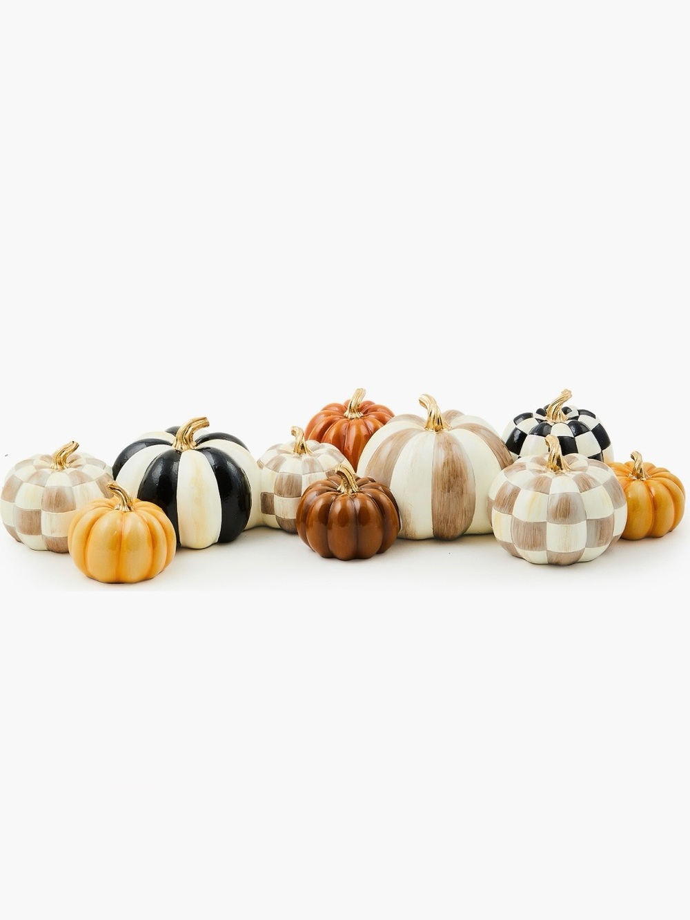 MacKenzie-Childs Harvest Royal Autumnology Pumpkin Cluster Arrangement